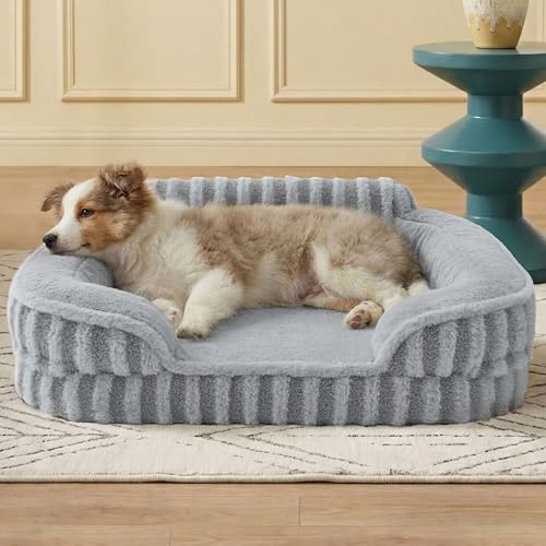 LE SURE Cute Dog Bed Medium Size Dog, Orthopedic Waterproof Medium Pet Beds with Sides, High Back...