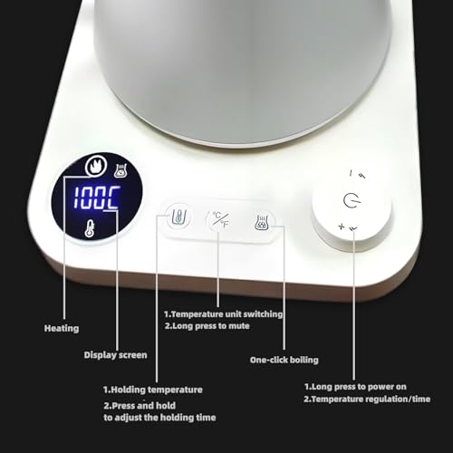 Hervidor Eléctrico Cuello de Cisne 0.9L Blanco miniatura 5