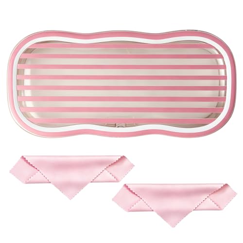 Image of Glasses Case Hard Shell, Clear Eyeglass Case, Cute Holder for Sunglasses and Reading Glasses