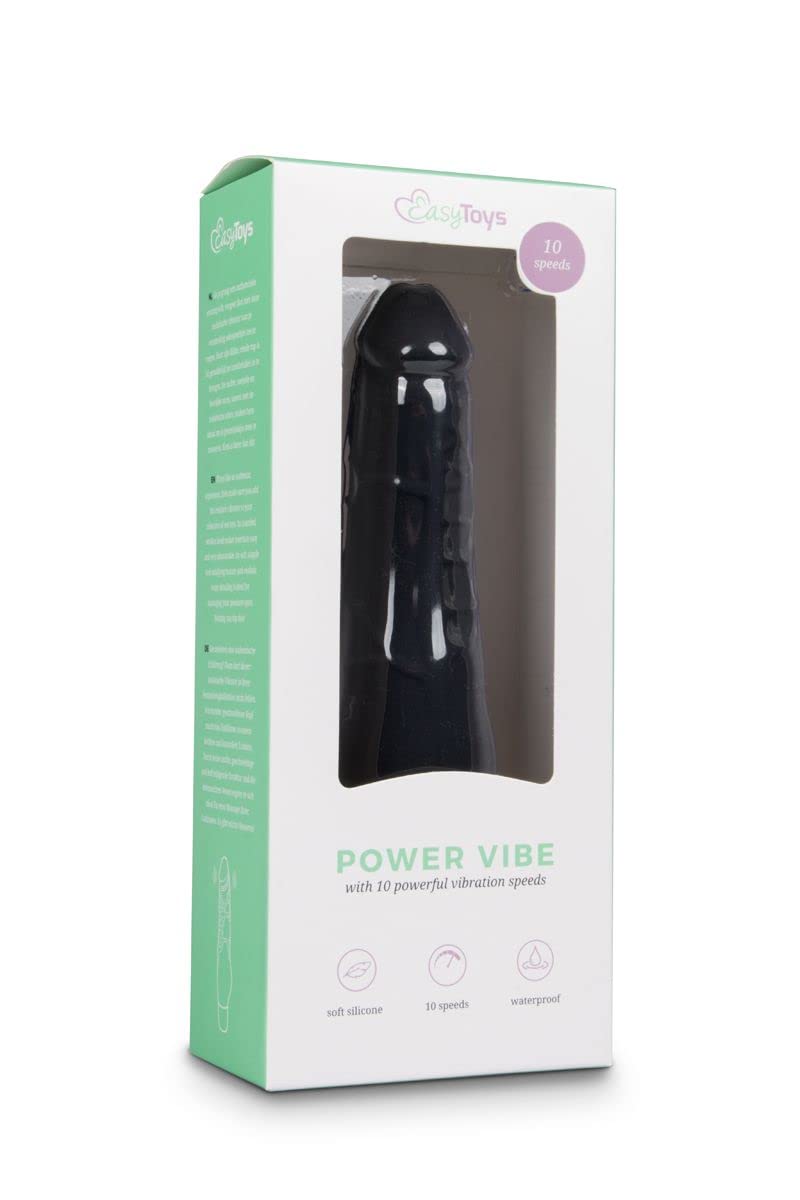 Vibratore per donna - vibratore sessuale - vibratore realistico in silicone nero - massaggiatore 10 modalità di vibrazione