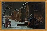  Kunstdruck Invierno Antoni Viladomat Temporada EIS Nieve Frío Ciudad Herberge B A2 00624