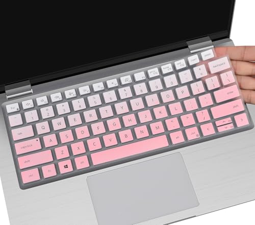 CaseBuy Keyboard Cover Skin for Dell Latitude 3440 5440 5430 5431 5420 14", Dell Latitude 7440 7430 7420 7410 14", Dell Latitude 14" 9420 9430, Dell Latitude 9510 9520 7520 15.6" Laptop -Ombre Pink