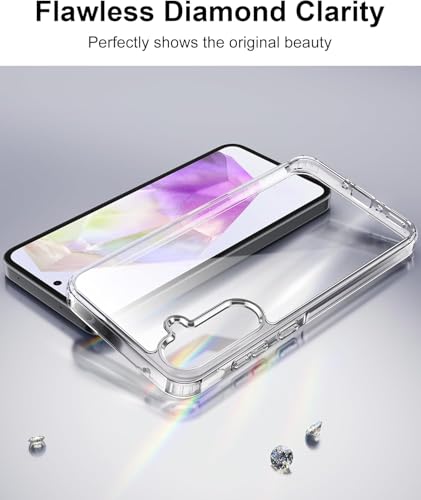 Image of ClearPC Clear Hard PC Case for Samsung Galaxy A33 5G, Anti-Yellow Transparent Back Cover, Anti-Scratch, Raised Camera Protection, Shockproof, Wireless Charging Compatible, NonYellowing (Clear)