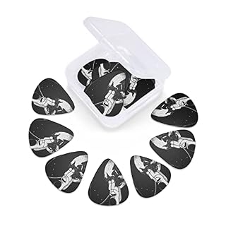 Astronaut Fishing Planet Lot de 12 médiators pour guitare basse électrique et acoustique - Les Beatles, Paul McCartney, John Lennon, RIngo Starr, George Harrison Astronaut Fishing Planet Lot de 12 médiators pour guitare basse électrique et acoustique – Image 6