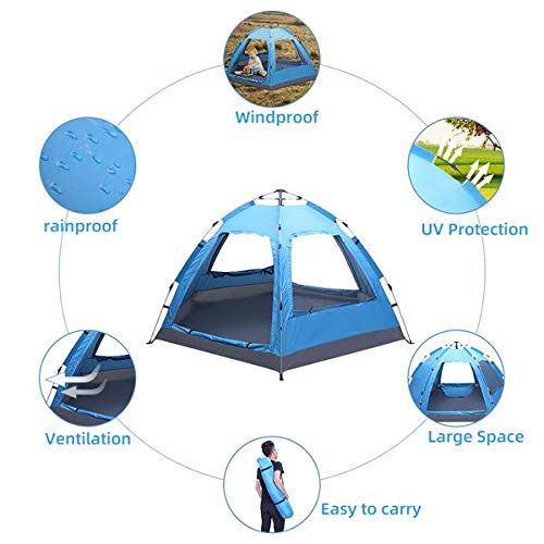 Carpa automática para 3-4 personas impermeable para camping miniatura 3