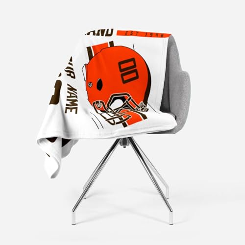 Image of Cleveland Throw Blanket Custom Name and Number Personalized Gifts for Men and Women