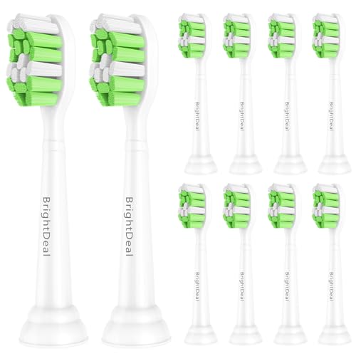 Brightdeal Recambio Cepillo de Diente para Philips Sonicare, Cabezales Cepillo Electrico Compatible con Sonicare HealthyWhite EasyClean - 10 unidades (Blanco)