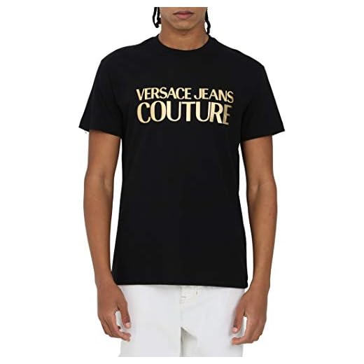 Versace Jeans Couture B3GWA7TB-30319 T-shirt kortärmad herr svart guld