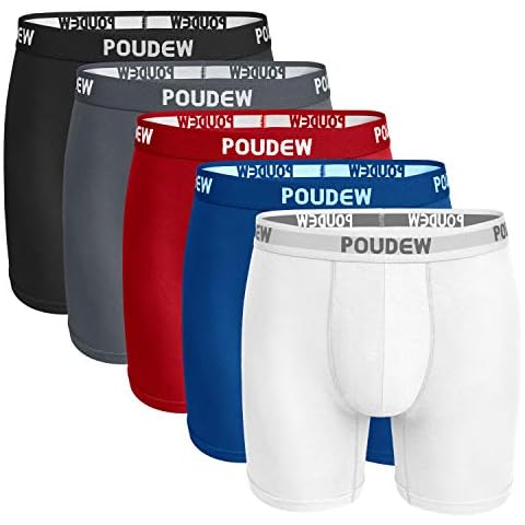 POUDEW Herren Unterwäsche 15,2 cm weiche Viskose Boxershorts Cover