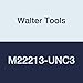 Walter Tools M22213-UNC3 Prototex HSS Machine Tap, VAP Finish, 2.8 mm Shank Diameter, 8 mm Cutting Length, 50 mm Overall Length, No. 3-48 Cutting Diameter