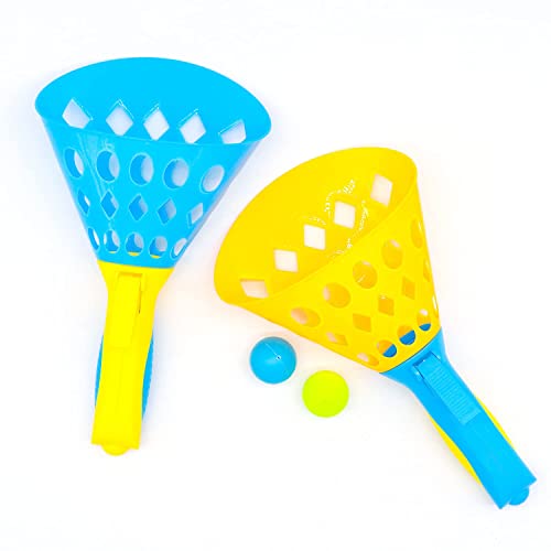 Niku Click and Catch Twin Ball Launcher Game with 3 Balls (25cm Tall), Indoor Outdoor Toy Set, Pop & Catch Ball Play Fun Boys & Girls (25 cm Big, Multicolor) (B0D3C6VPGK) Amazon Price History, Amazon Price Tracker
