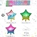 Gradient Color Star Foil Balloons, 18 Inch Rainbow Stars Shape Foil Helium Balloons Colorful Pentagram Aluminum Foil Party Balloons for Kids Birthday Rainbow Party Coloful Theme Party Decoration