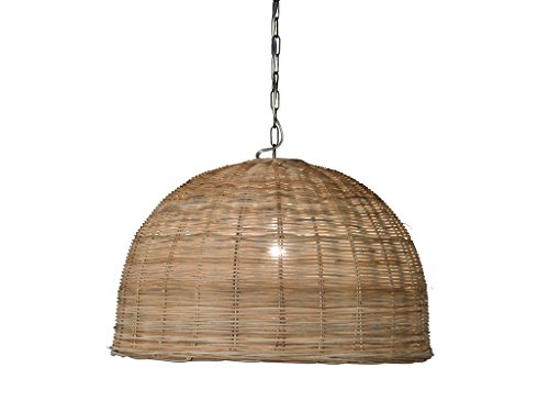 KOUBOO Dome Hanging Ceiling Lamp – Boho Rattan Pendant Light for Kitchen Island, Dining Room & Living Room – Modern Ceiling Light Fixture, Decor, Brown by Kouboo - Image 2