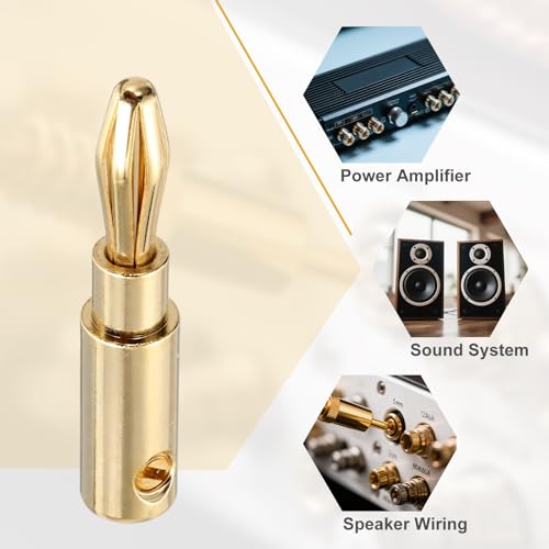 MECCANIXITY 4 Pcs Banana Plugs 4mm Cable Audio miniatura 3