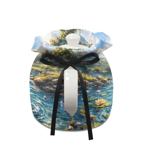 Image of Tea Cozy Otter Print Dust Proof Insulating Teapot Dust Cover Vintage Decorative Theme Teapot Insulation Cover with Drawstring Keep Breakfast Warm