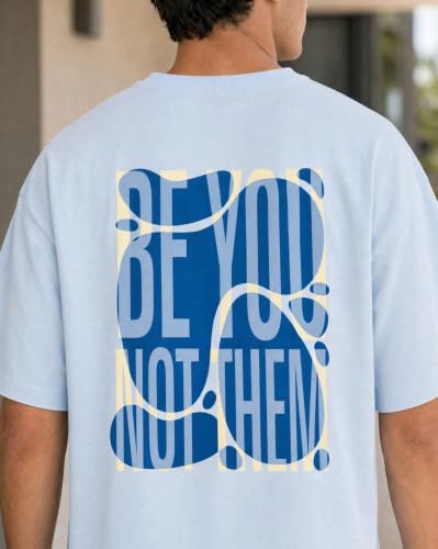 Image of Nobero Men's Oversized Graphic T-Shirt for Men | Soft Cotton | Drop Shoulder Relaxed Fit | Printed Casual Tshirt for Men