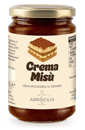 Agrisicilia Cremamisù crema spalmabile al Tiramisù, vasetto da 350g, dolce