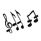 HUSHUI 4 Einzigartige Wandleuchter mit Musiknoten aus Eisen, Schwarz, Kerzenhalter, Wandhalterung, Zum Aufhängen, Teelicht, Kerzendekoration