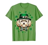 Adorable chien Goldendoodle dans un chapeau de léprechaun T-Shirt