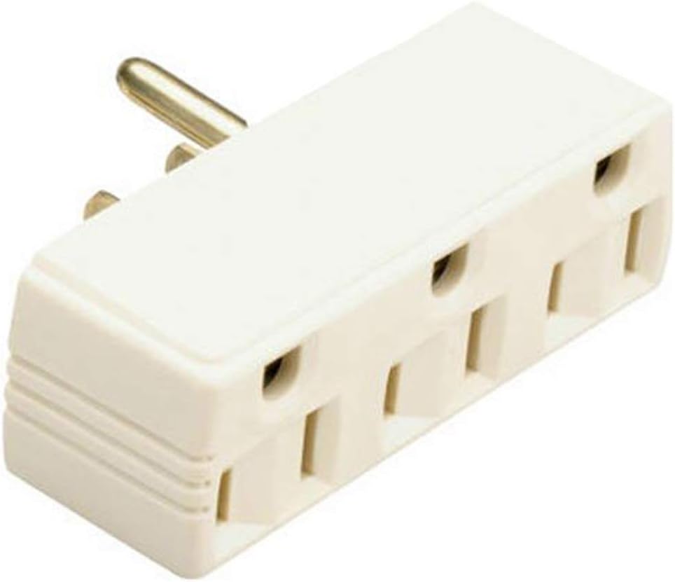 Legrand Pass & Seymour 697ICC20 15 Amp Triple Tap Adapter, Convert One Outlet to Three, Ivory (1 Count)