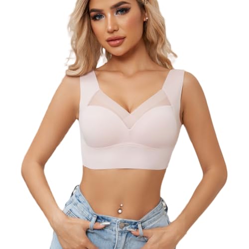 Women Seamless Bra Plus Size Back Fat Smoothing Seamless Bralette Sleeping Wireless Bra for Sport Everyday