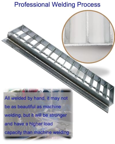 Image of Galvanized Steel Drain Grate with Lip, Channel Cover 20x3 in 2pk