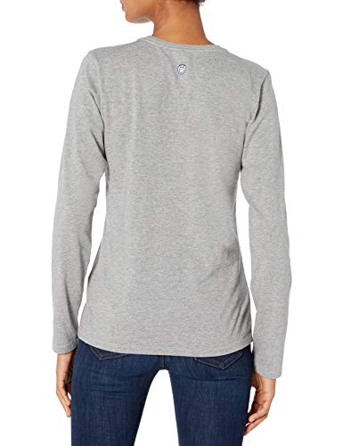 Life is Good Women's Womens Vintage Crusher Longsleeve Shirt, Heather Gray, M