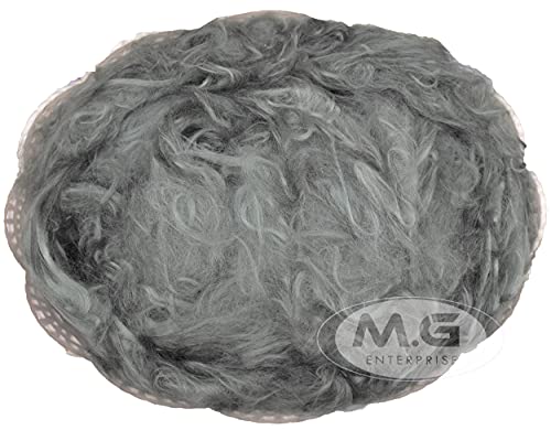 Image of M.G Enterprise Merino Felting Wool Roving Grey 10 gm Each. Best Used with Felt Needles, Needle Felting Pad,Wet Felting, Good for Felted Characters Making, Blending and Weaving.