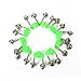 TOGEVAL 40Pcs Fishing Twin Bells Rod Alarm Clip Dual Alert Fishing Bell Clips for All Fishing Rods Easy to Attach Durable Fishing Accessories for Anglers