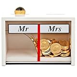  Geschenke 24 Spardose I Mr & Mrs I Weiß I lustige Geldgeschenke fürs Brautpaar I Hochzeitsgeschenke Deko weiß Holz I persönliche Sparbüchse Hochzeit