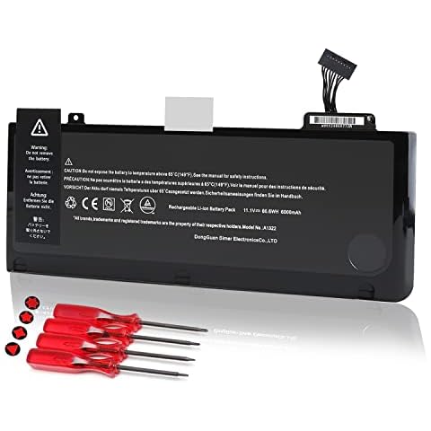 BIUBOTY Batería para Macbook Pro 13-Inch A1278 A1322 Cover