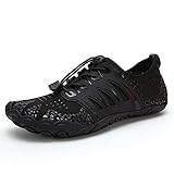 FIENZA Unisex Barfußschuhe Damen Herren Traillaufschuhe, Weich Aquaschuhe Ultraleicht Fitnessschuhe mit rutschfest Sohle & Breiter Zehenbox, Schnell Trocknend Badeschuhe
