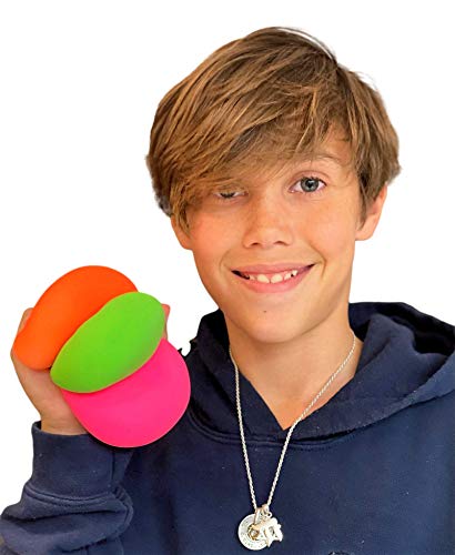Stretchy Balls Stress Relief (144 Units) by Fun a Ton | Soft Dough Stress Ball Pull and Stretch. Hand Therapy or Sensory Fidget Toy, Squishy Anxiety Relaxing Toy. | F-401-144s