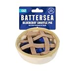 Rosewood Battersea Blueberry Snuffle Pie Cat Toy, Cat Snuffle Toy, Catnip Blueberries in Plush Pie Toy, Catnip Toy, Blue, 12.5cm