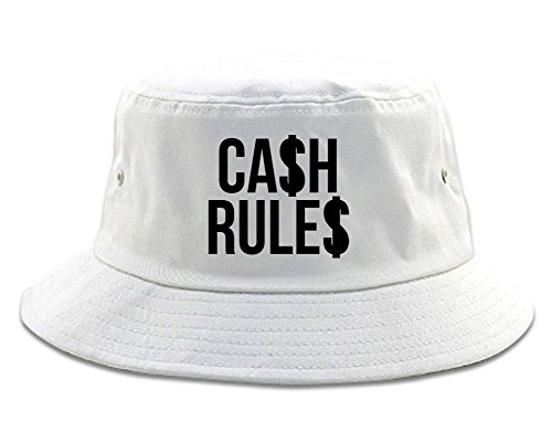 Kings Of NY Cash Rules Money Everything Around Me Music Bucket Hat White