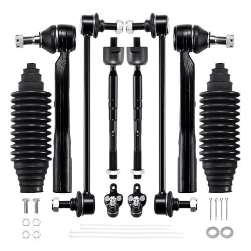 BDFHYK 10PC Inner & Outer Tie Rod Kit with Ball Joints & Sway Bar Links for Toyota Sienna 2004-2010, Steering & Suspension Replacement EV80893 ES80626 ES80627 K90346 K90347 K80249