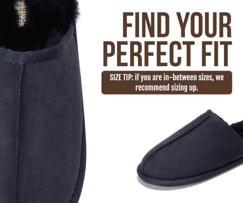 Image of Project Cloud Men's 100% Genuine Leather Shearling Memory Foam Slippers