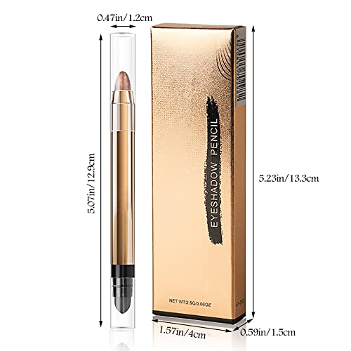 Wgust Eyeshadow Stick, Shimmer Cream Eyeshadow Pencil Crayon, Neutral And Brown Metallic Eye Shadow Stick Makeup, Pro Waterproof & Long Lasting Eyeshadow Brightener Stick Highlighter Smoky Makeup #TOP6