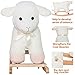 Qaba Lamb Rocking Horse Sheep, Nursery Stuffed Animal Ride On Rocker for Kids, Wooden Plush, White