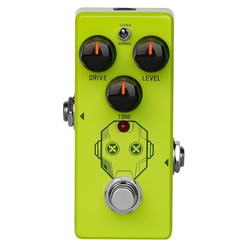 Image of SORAN JOD-01 Super Drive Overdrive Mini Pedal for Electric Guitar, Two Selectable Modes, Analog Overdrive Pedal, Classic Green Overdrive Circuit with Super Mode Boost, True Bypass for Pedal Board