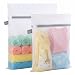 Kimmama Set of 2 Delicates Laundry Bags,Durable Zipper Mesh Laundry Bag,Bra Fine Mesh Wash Bag,Protect Cloth Shape in The Washer