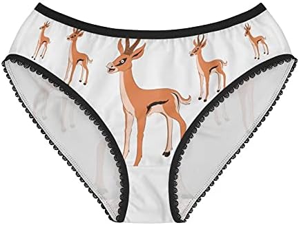 Cartoon Gazelle Panties, Cartoon Gazelle Underwear, Briefs, Cotton Briefs, Funny Underwear, Panties For Women