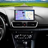 Car Stereo for Mazda 3 Axela 2014-2019 with Wireless Carplay Android Auto, 9 Inch Touchscreen Android 14 Double Din Car Radio GPS Navigation Bluetooth WiFi FM SWC AHD Mirror Link Backup Camera, 2+32G