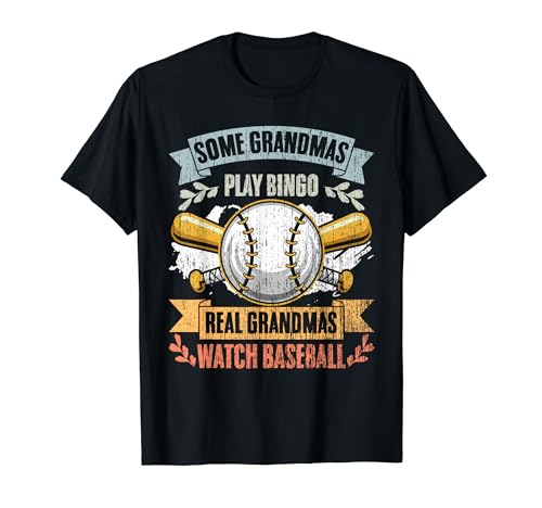 Algunas Abuelas Jugar Bingo Real Grandmas Ver Béisbol Juego Camiseta