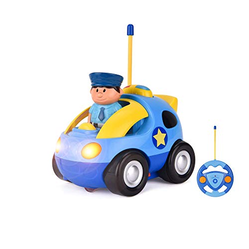 ANTAPRCIS Ferngesteuertes Auto Kinder,Ferngesteuerter ennfahrer Spielzeug,Licht- und Soundfunktion ,Cartoon Wagen für Kinder Kindergeschenk Blau Cover