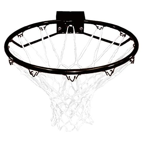 Official Size (45 Centimeter ) Basketball Ring, Hoop, White Net and Wall Mounting Fixings. Suitable for Adults and Children Cover