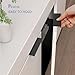 Peaha 10 Pack Black Cabinet Pulls Kitchen Handles 3 inch Aluminum Alloy Edge Finger Pull Dresser Drawer Handles