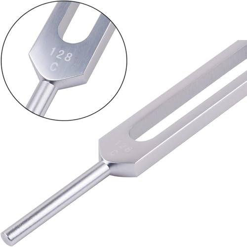 128 hz weighted tuning fork medical-grade tuning forks for healing-professional medical-tuning fork c128 with mallet essential yoga and meditation accessories amp sound healing instruments