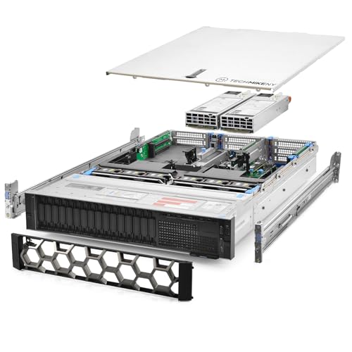 TechMikeNY Server 2.60Ghz 36-Core 128GB RAM 15TB SSD Storage Rails PowerEdge R740 (Renewed)