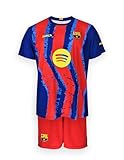 FC Barcelona Conjunto Camiseta y Pantalón Cuarta Equipación Temporada 25/26, Unisex Niños, 14 Años, Blaugrana, Poliéster, Réplica Oficial